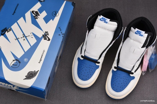 DH3227-105 and Blue Jordan 1 Air Scott Travis White 1105